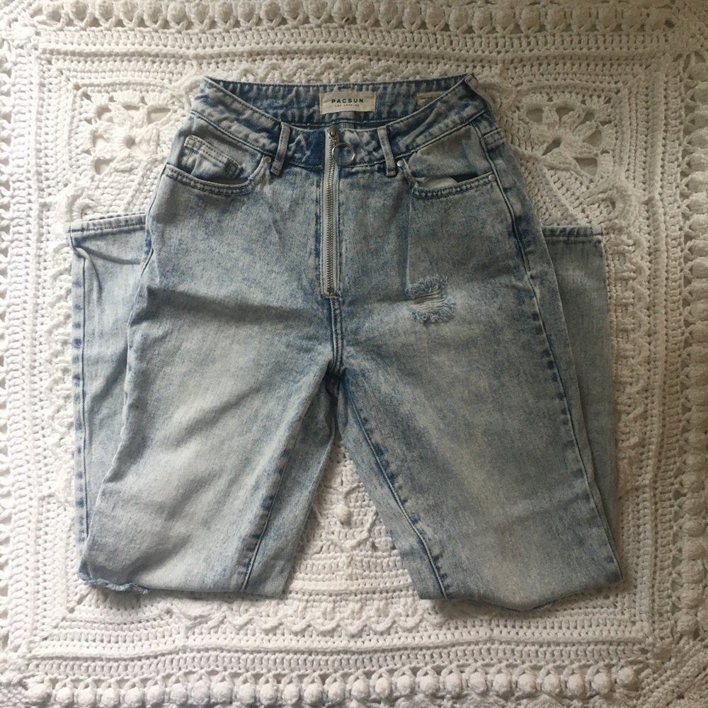 Pacsun Acid-Washed Mom Jeans